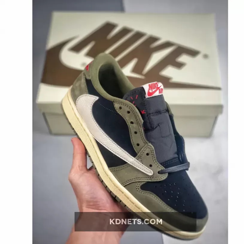 Travis Scott x Air Jordan 1 Low OG "Black Olive"