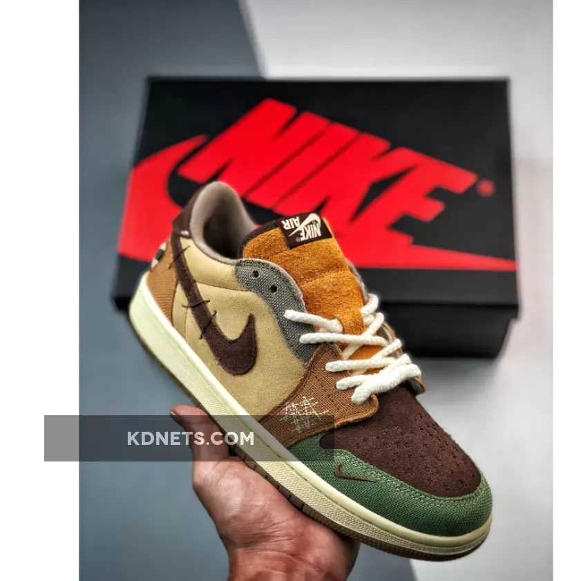 Zion Williamson x Air Jordan 1 Low OG "Voodoo" Flax/Muslin-Fauna Brown